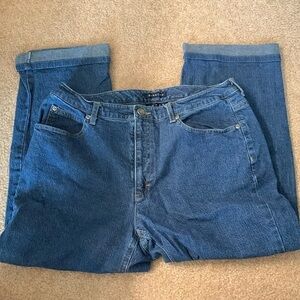 Liz Claiborne Crazy Horse Stretch Cropped Jeans Size 12R EUC